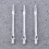 3pcs 4.5mm aluminum dart shafts with thread (silver) 5