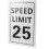 White Limit Warning Sign Weatherproof Road Safety 1
