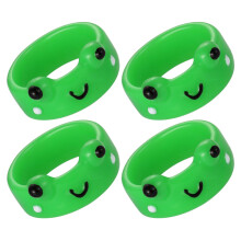 4pcs cartoon frog finger rings resin craft animal decorative rings