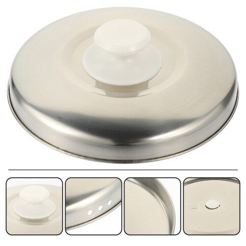 Silver Universal Lid For Pots Practical Design 7.67.61.2in 1