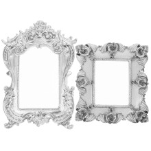 2 Pcs Mini Photo Frame Props Tiny Gold Frames Miniatures Picture