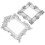 2 Pcs Mini Photo Frame Props Tiny Gold Frames Miniatures Picture 5