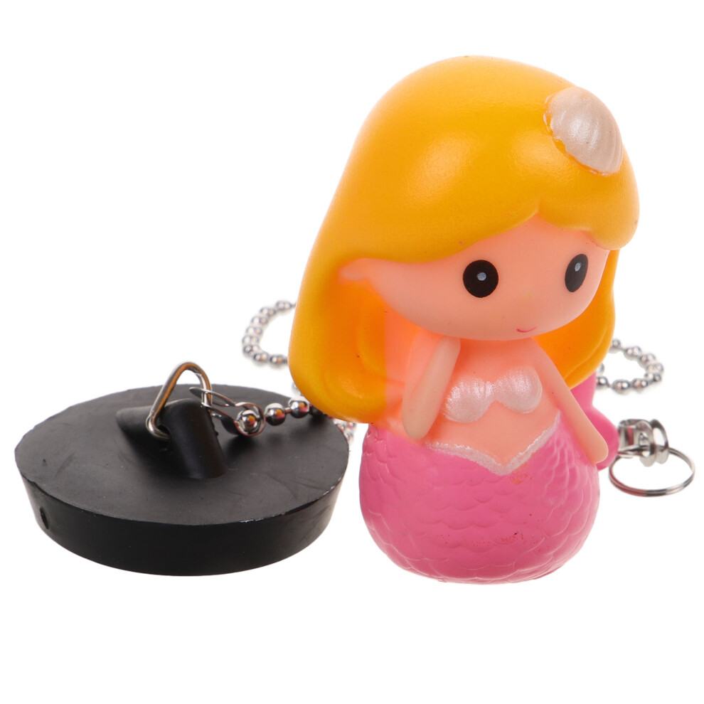 Mermaid Rubber Bathtub And Washbasin Drain Stopper With Chain 3253498821146