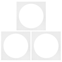 3Pcs White Paper Photo Frame Mats Pre-Cut for Artwork Display