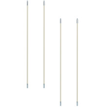 4Pcs White Plastic Chimney Cleaning Rods for Dryer Vent and Air Ducts