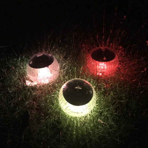 Outdoor Floating Light Plastic Solar Powered For 4pcs 3.9in 1