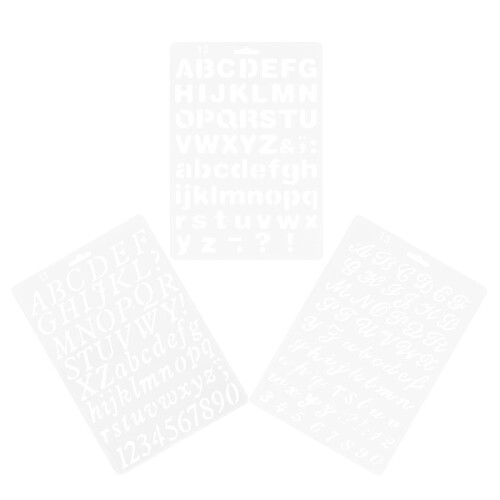 3 Pcs Large Number Stencils Account Template Student 2
