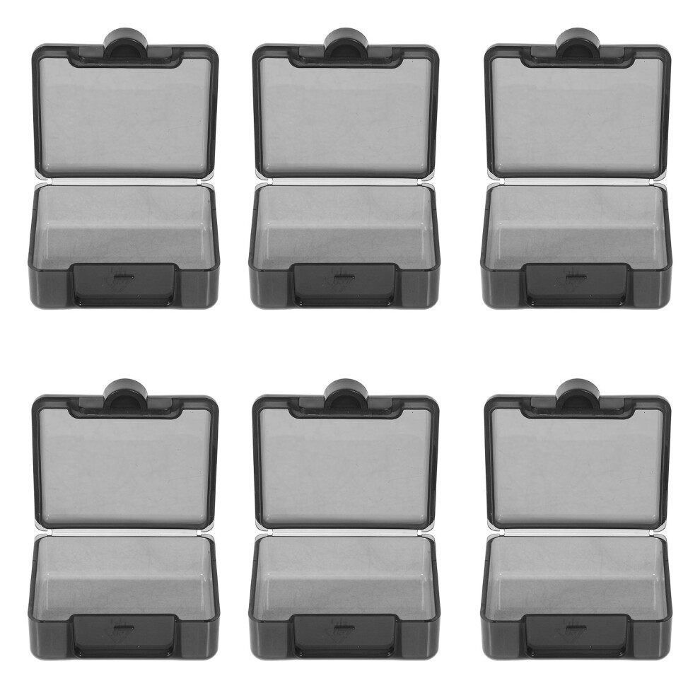 Happyyami 2Pcs 8-Compartment Square Plastic Pill Box With Transparent Lid