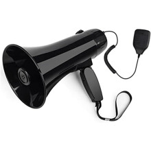 Amplifier With Adjustable Volume Control And USB Recording Speaker With Microphone Plastic Lightweight Black No Battery