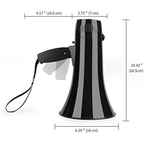 Amplifier With Adjustable Volume Control And USB Recording Speaker With Microphone Plastic Lightweight Black No Battery 2