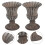 2 pcs decorative iron graveyard flower pot urn planter memorial vase 3