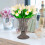 2 pcs decorative iron graveyard flower pot urn planter memorial vase 8