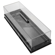 rectangular acrylic cake tray with lid marble pattern dessert holder
