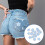 20Stk Selbstklebende Polyester Patches Für Jacken Sterne Blau 5