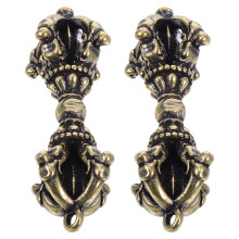 2pcs brass vajra dorje pendant keychain spiritual charm