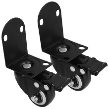 2 Pcs Trolley Case Wheel Accessories 13x8.5x4.5cm Black