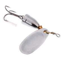 Rotating Spinner Metal Lure For Freshwater And Saltwater With Triple Hooks Fishing Lures 19 Grams Silver
