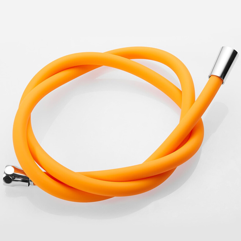 Shower Hose Explosion-Proof Anti-Winding Silicone Replacement 3M Orange For Showerhead, Bidet, Toilet, Cleaning, Flexible 9016109014771