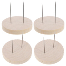 4er-set puppenständer mit holzsockel und doppelhaken für diy & display