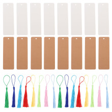diy lesezeichen-set mit kartonkarten und quasten für bastelarbeiten