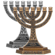 2pcs 7-arm jewish candlestick metal festival candle holder