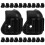 32 Pcs Tail Bulb Speaker Wrap Angle 4.00x3.50x3.50cm Black 1