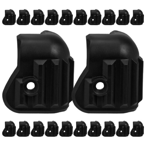 32 Pcs Tail Bulb Speaker Wrap Angle 4.00x3.50x3.50cm Black