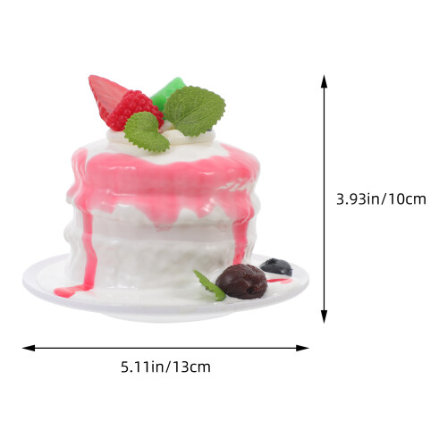 Artificial Cake Model Red Pu 1pack 1