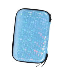 Table Tennis Paddle Bag Hard Shell Case Navy Blue Ping Pong Racket Storage Case