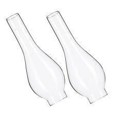 6 pcs clear glass chimneys for vintage kerosene lamps