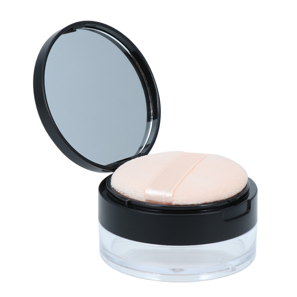 Vaguelly Portable Double Layer Powder Case With Mirror And Puff