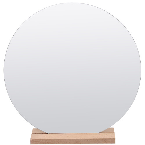 5pcs Wooden Base Desktop Acrylic Mirror Makeup Mirror