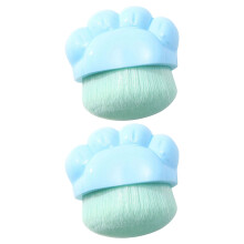 Portable Makeup Brush Sky Blue 2pcs 1.97x1.57x1.38in