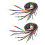 2pcs wrought iron fish wall decor, creative hanging ornament 6