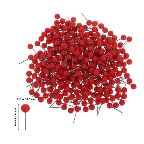 300pcs Push Pins for Cork Board Map Marking Round Head Thumb Tacks 1
