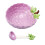 Grape Design Ceramic Bowl 300ml with Spoon 8