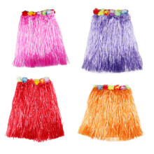 4pcs 40cm kids hawaiian grass dance skirt for beach luau party