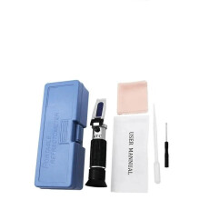 Refractometer Dual-Scale 0-32%, 58-90%, 0-80% Sugar and Alcohol Meter for Fruit, Wine, Honey, Water Test