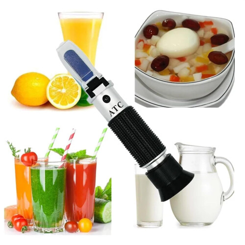 Refractometer Handheld ATC Brix Refractometer 0-90% Sugar Measurement For Fruit Juice Milk Honey 2