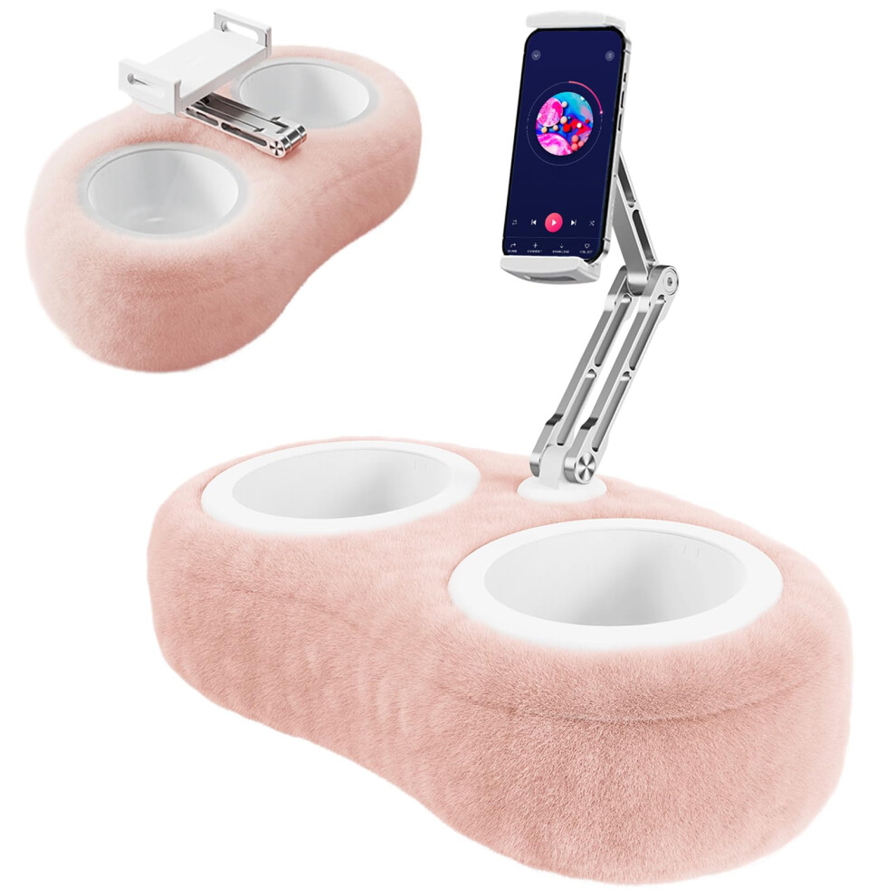 Tablet Pillow Stand For 4.7-13 Inch Tablets With Two Snack Bowls, Soft Bed Pillow, Ipad Iphone Compatible 9016109015419