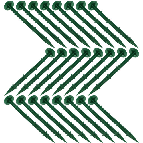 100 gartenspieße kunststoff, erdnägel, gartenpfähle