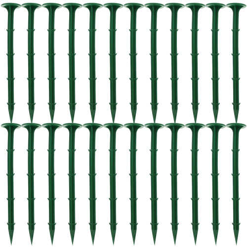100 gartenspieße kunststoff, erdnägel, gartenpfähle 1