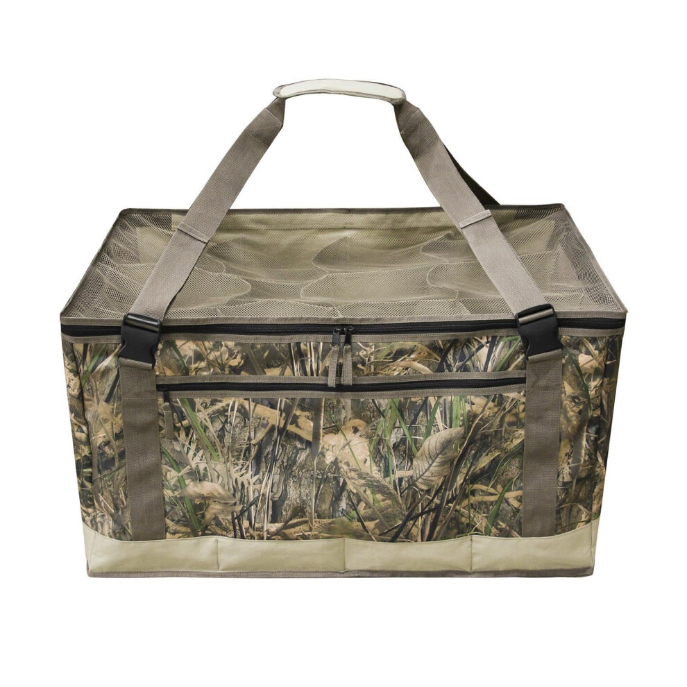 Duck Decoy Bag 12-Slot Camouflage Oxford Cloth With Cover Adjustable Padded Shoulder Strap Drainage For Floater Decoys-image-OPC-PKP8DTX-NEW