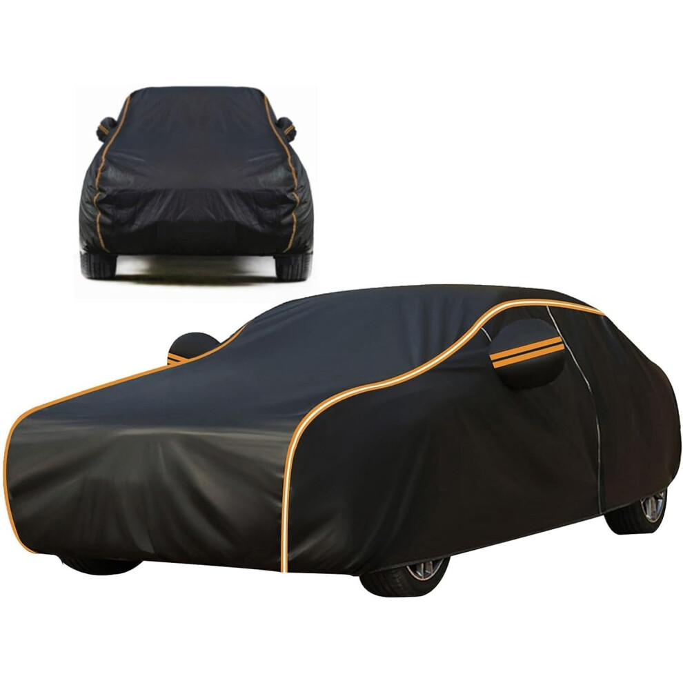Car Cover Waterproof For Citroen C4 Cactus Voiture, All-Weather Cover, Side Zipper, Uv Protection, Windproof, And Black/Green 9354506866433