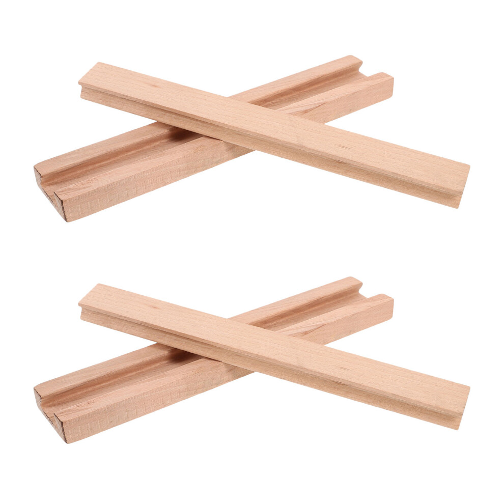 2Pcs Wooden Drawer Slides Replacement For Cabinets - Smooth Guide Track 3253930481532