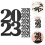 40pcs 2023 graduation cutouts tags glitter centerpieces sticks 5