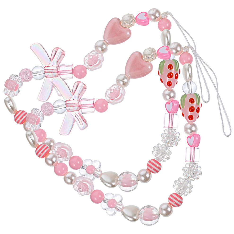 2Pcs Beaded Phone Lanyards With Hanging Rope And Diy Chain Decoration 3253930473902