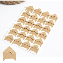 Photo Corners for Scrap Book Self-Adhesive Kraft Paper Corners for Scrap Book Album Retro DIY Accessories Frame Sticker