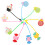 9pcs cartoon straw caps reusable drinking straw covers safe protector 11