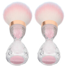 2pcs nail dust brush for acrylic nails, remover tool, pink